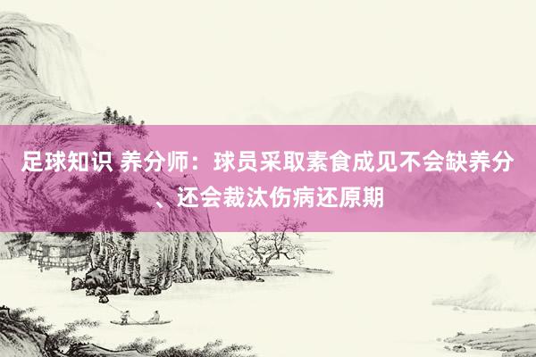 足球知识 养分师：球员采取素食成见不会缺养分、还会裁汰伤病还原期