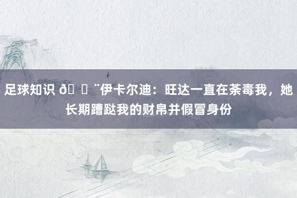 足球知识 😨伊卡尔迪：旺达一直在荼毒我，她长期蹧跶我的财帛并假冒身份