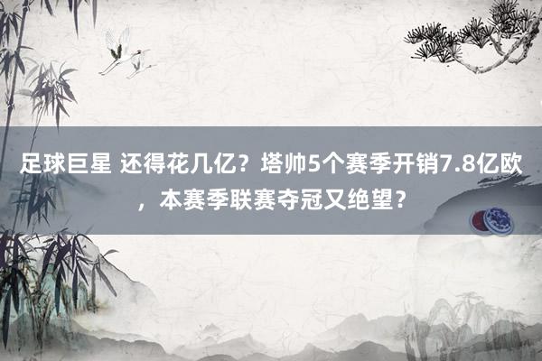 足球巨星 还得花几亿？塔帅5个赛季开销7.8亿欧，本赛季联赛夺冠又绝望？